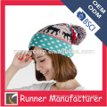 Cute custom knitted pom beanie hat